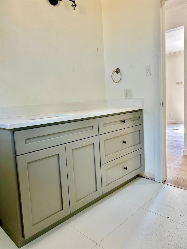 Bathroom featuring vanity