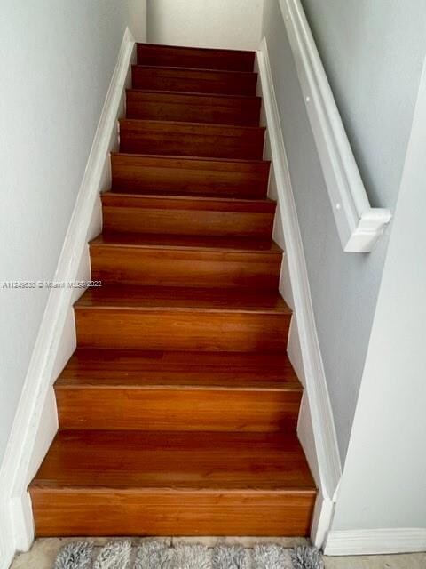 Stairs to living area