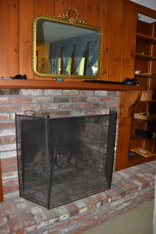Apt B.  Wood Burning Fireplace in Living Room