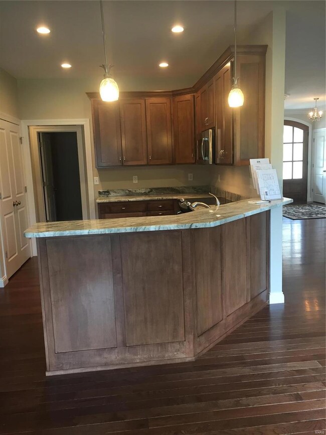 Another view of the kitchen inside this Rockwood d
