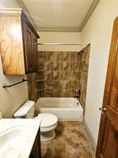 Full bathroom featuring vanity, bathtub / shower 