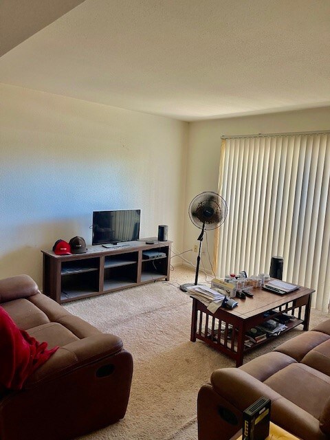 Alternate view of living room from secondary hallw
