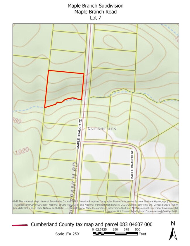 Topo Maple Branch lot 7