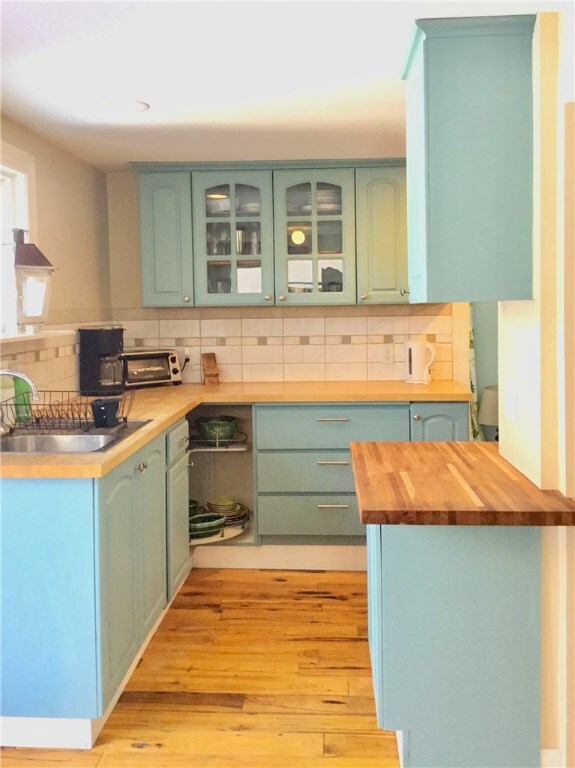 Custom kitchen, butcher block counter tops.
