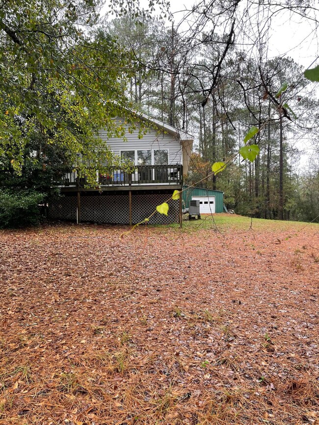 cabin overlooking pond
