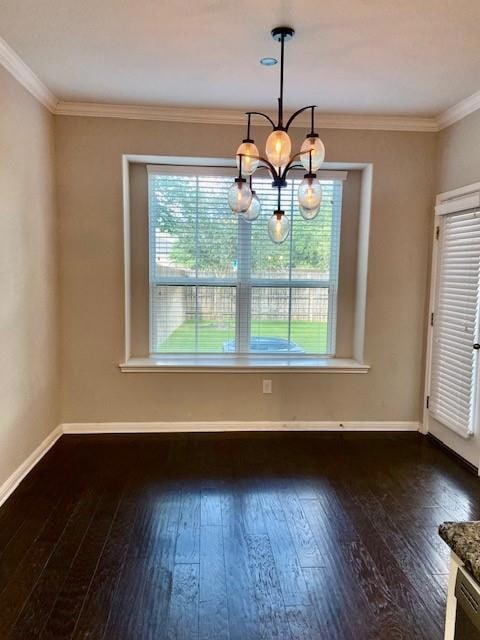 Unfurnished dining area featuring hardwood / wood