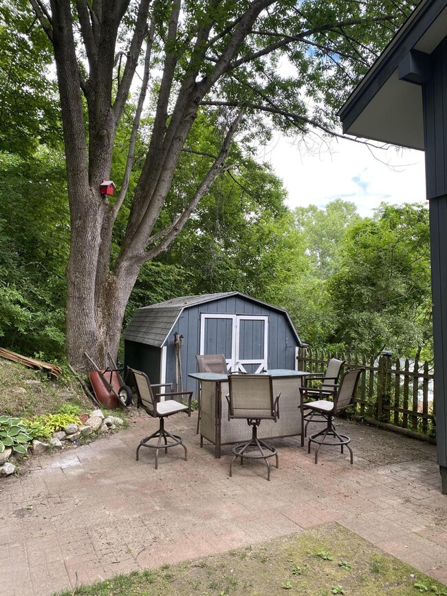 shed and patio