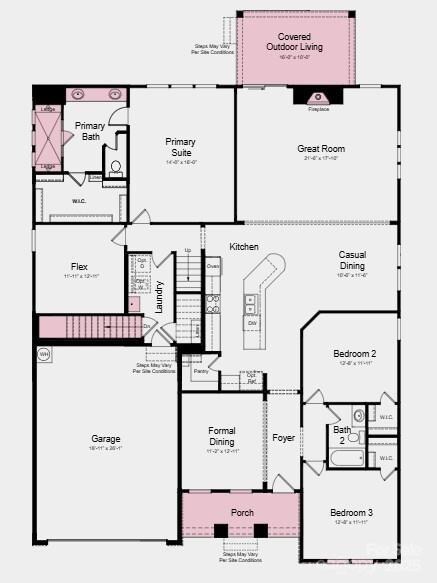 Additional Highlights Include: fireplace, finished walk-out basement, secondary suite in the basement, loft with attic suite and game room, laundry tub, gourmet kitchen, owner's bath #3, and covered back patio.