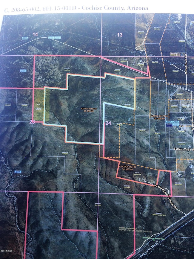 Parcel(in white) South of Dragoon Rd.