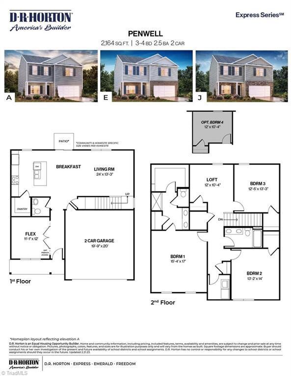 Elevation J with optional bedroom