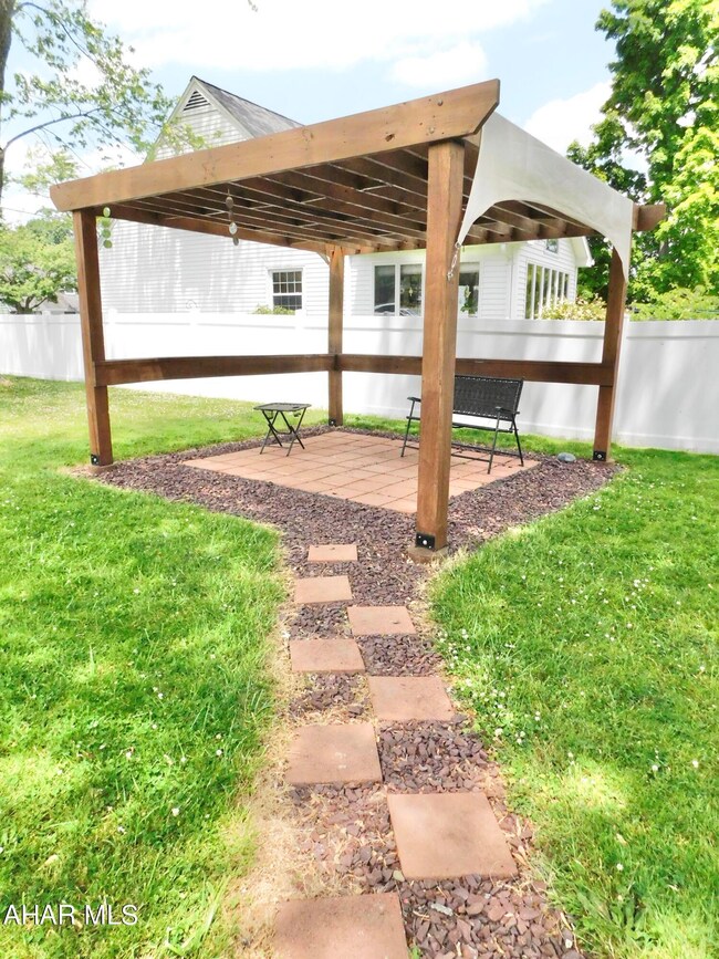 Pergola is perfect for shade