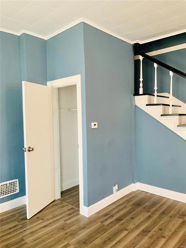 Coat closet is deep. Room for extra storage with interior lighting.