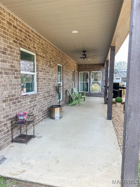 Covered back porch.