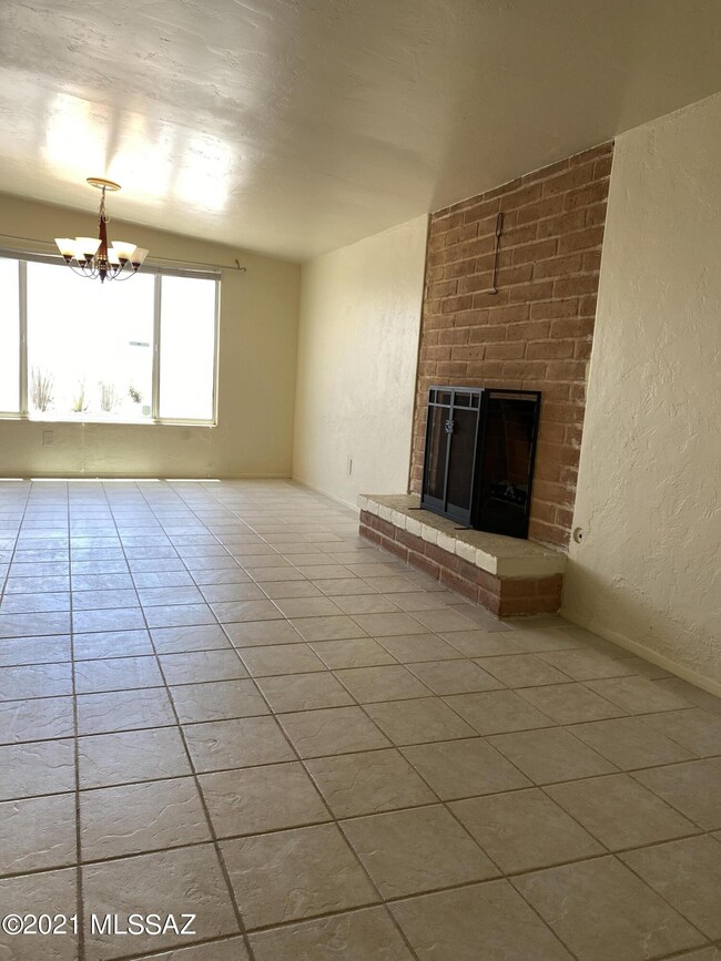 Living room fireplace
