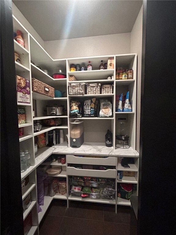 Custom pantry.