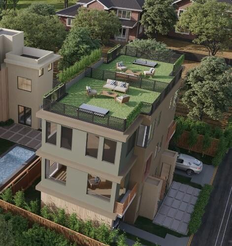 View from above of property
