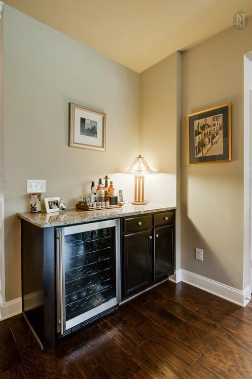 bar with wine fridge