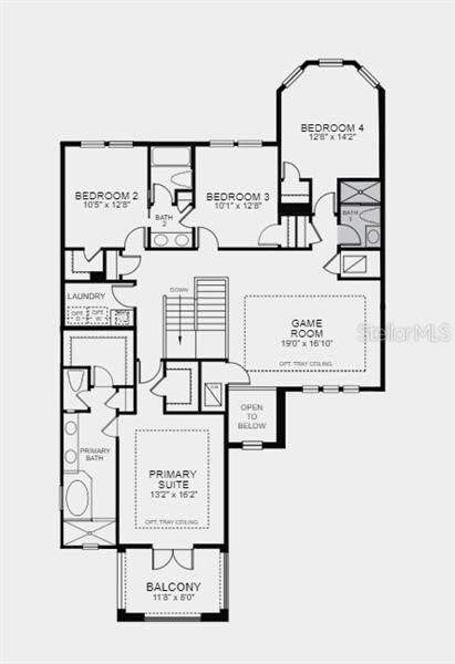 Structural options added at 10592 Tranquil Meadow Loop include: gourmet kitchen, kitchen island kneewall cabinets, shower at bath 3, outdoor kitchen rough-in, 8' interior doors, pocket sliding glass door at gathering, and pre-plumb for future laundry sink. 