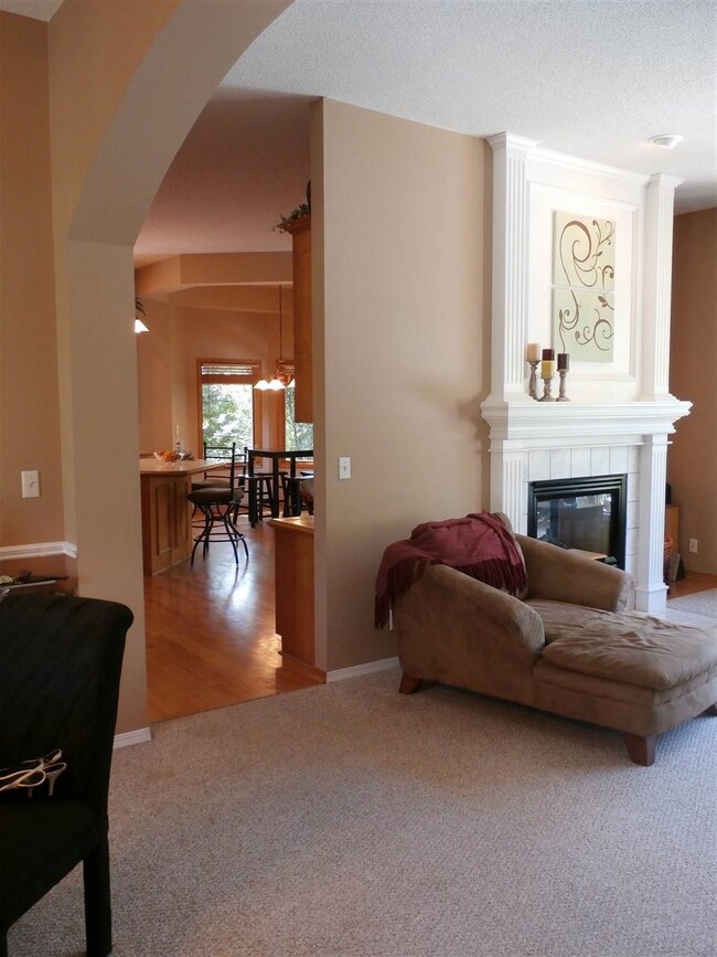 The living area is open to the kitchen.  2 way fir