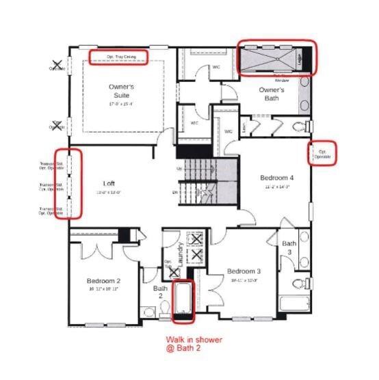 Floorplan with structural options
