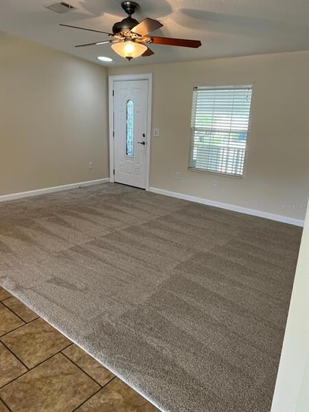 Living room looking at front door