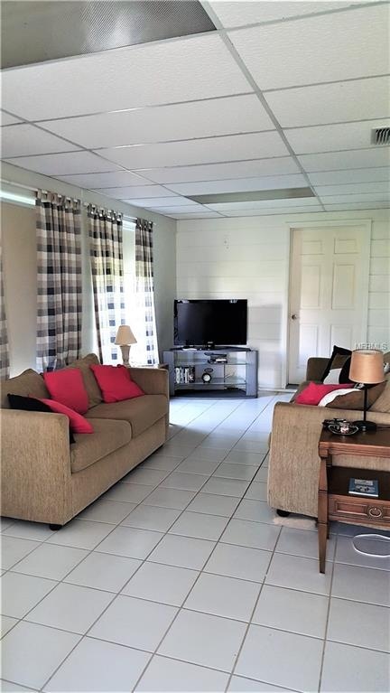 Living room is light & bright.