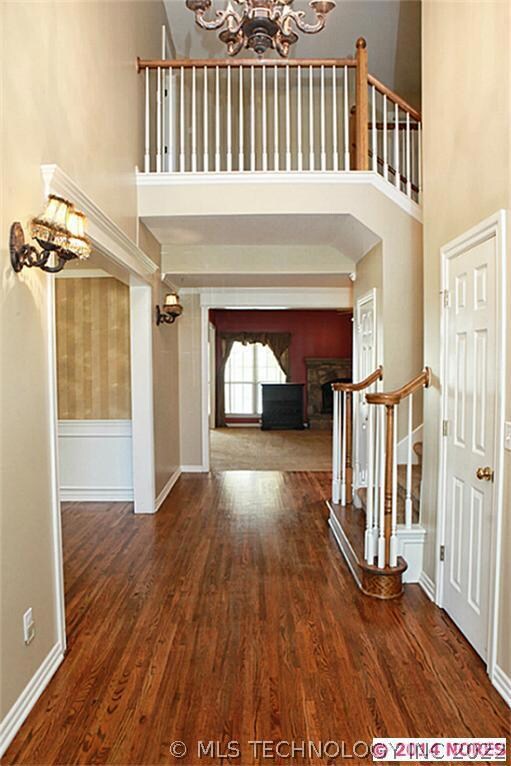 Wood floors in entry