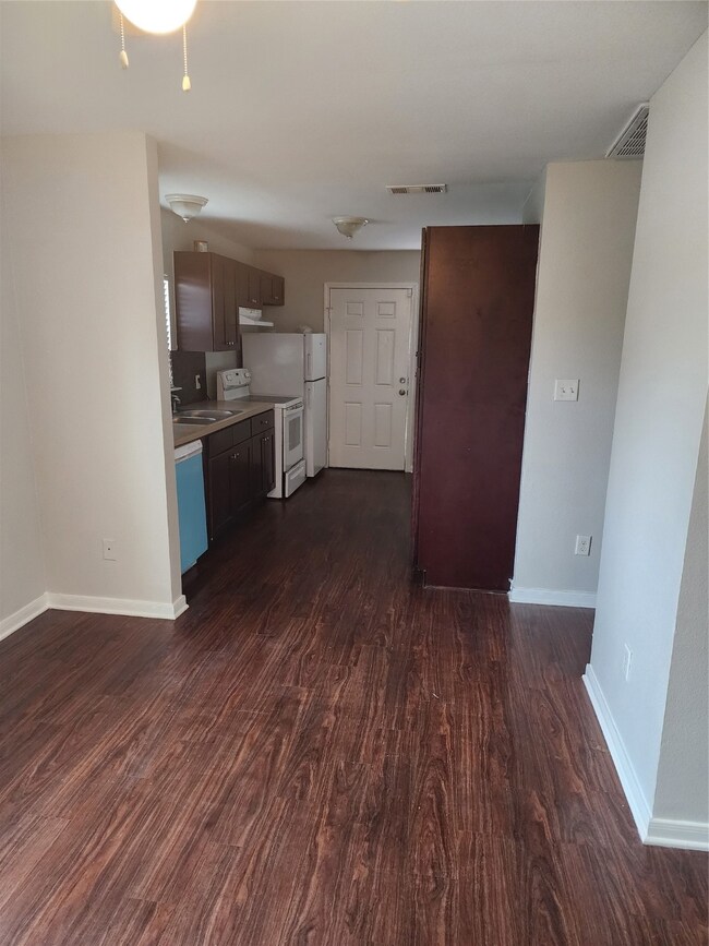 View from living into kitchen