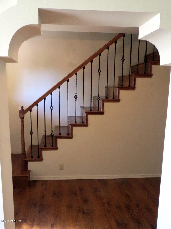 New flooring and staircase railing