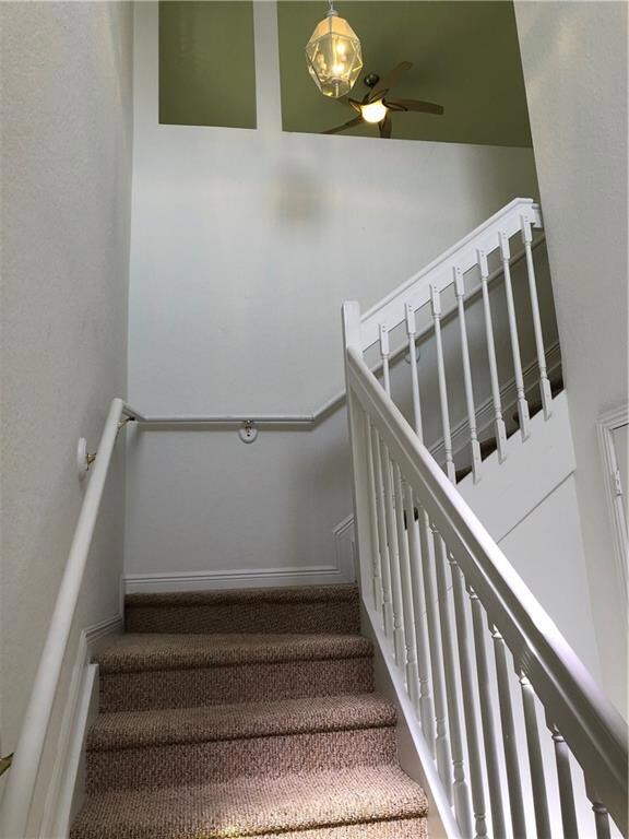 Staircase to living area