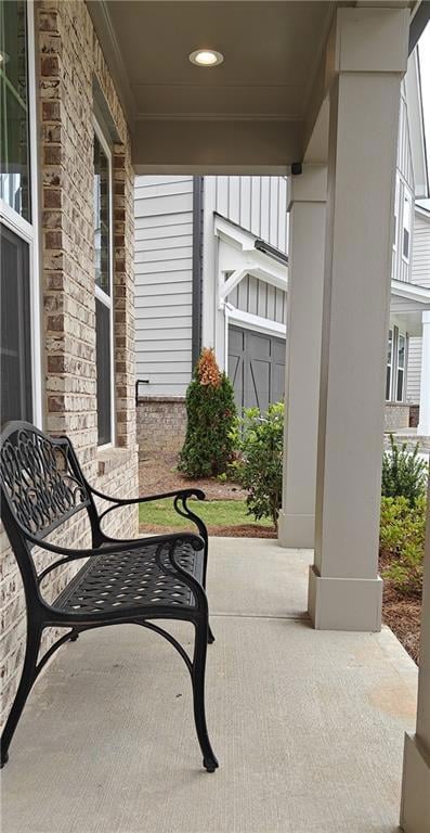 View of patio / terrace featuring covered porch