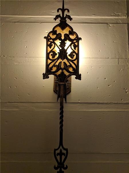 Detail of the entrance hallway sconces.
