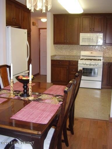 Dining room looking into kitchen