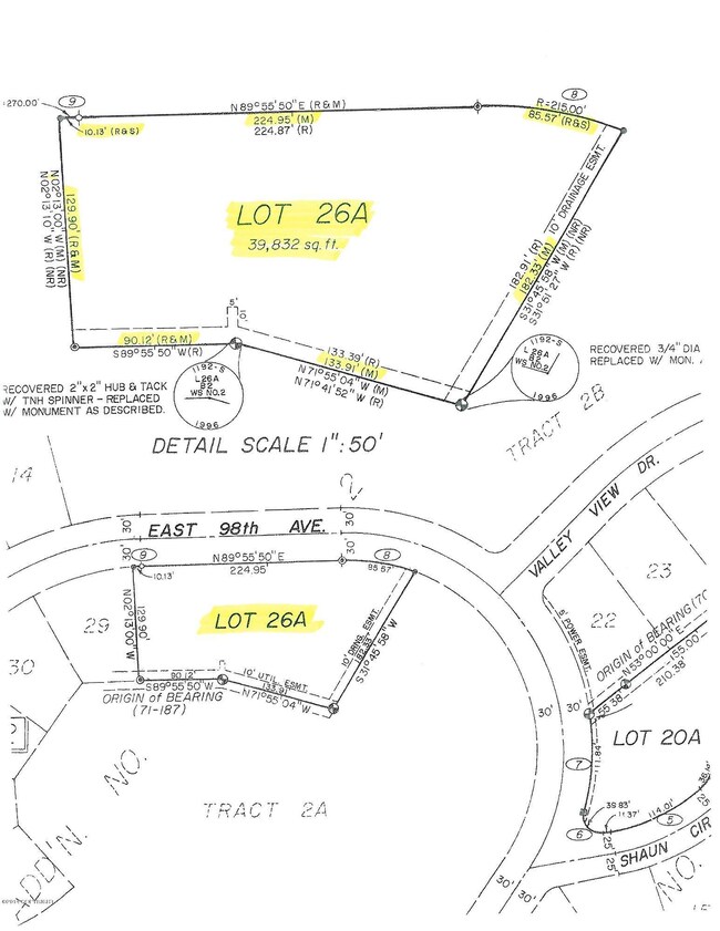 enlarged plat Lot 26A