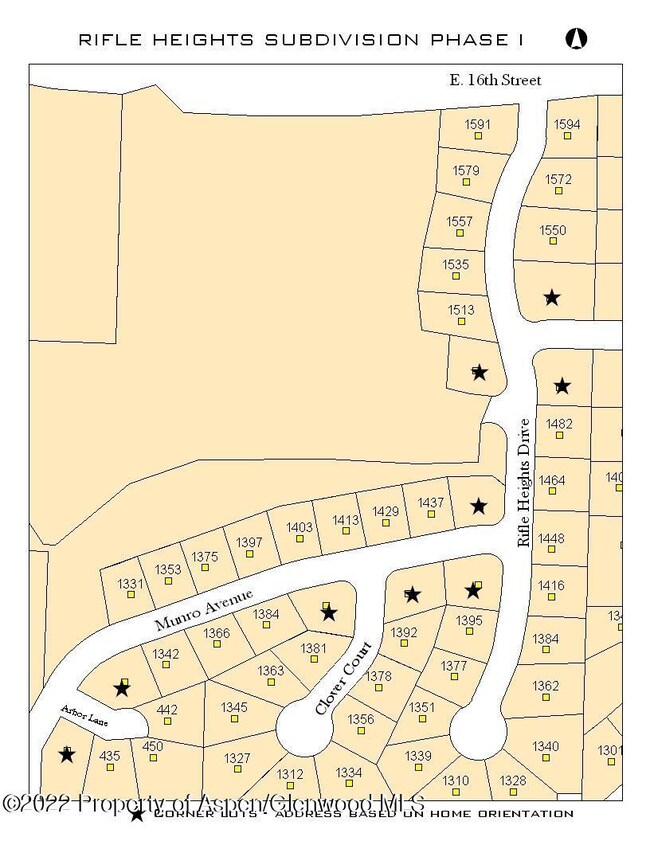 RIFLE HEIGHTS PHASE I map with addresses