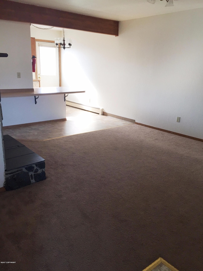 Living room looking toward breakfast bar