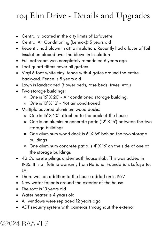 Details & Upgrades
