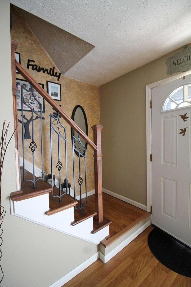 Stairwell with iron rails
