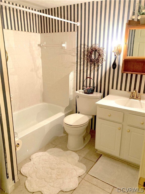 Full Bathroom with Ceramic tile flooring