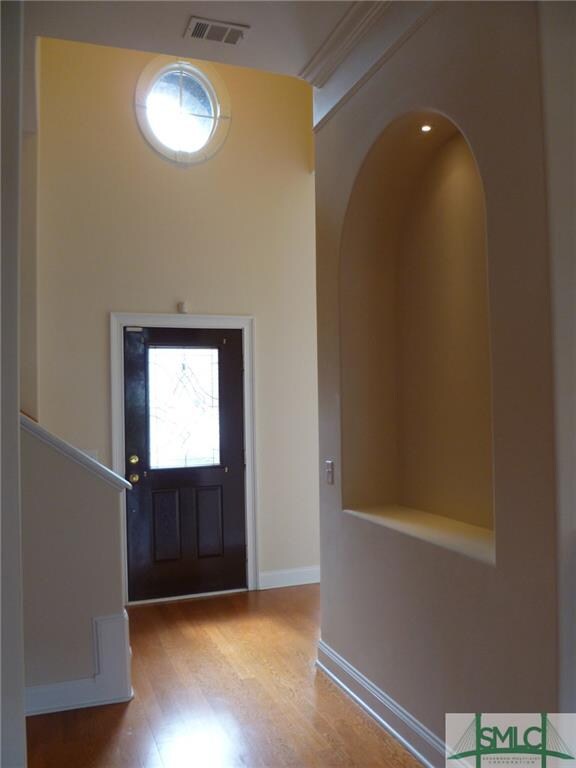 Foyer Entrance, hardwood floors