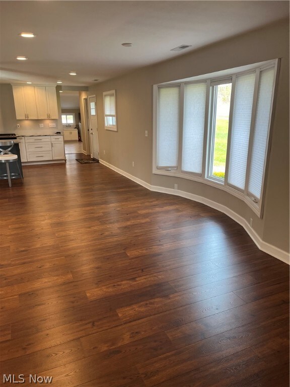  living room featuring dark hardwood / wood-style flooring
