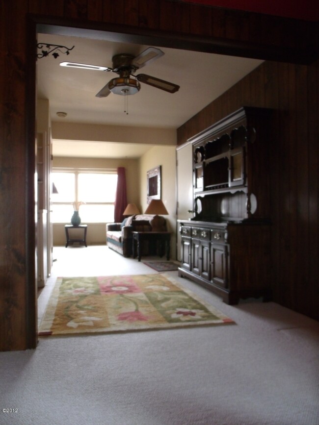 large walkway between living spaces.