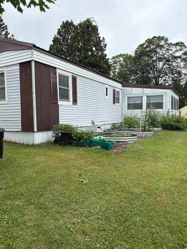 side yard with garden area