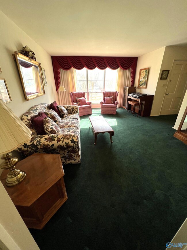 Huge picture window in living room.