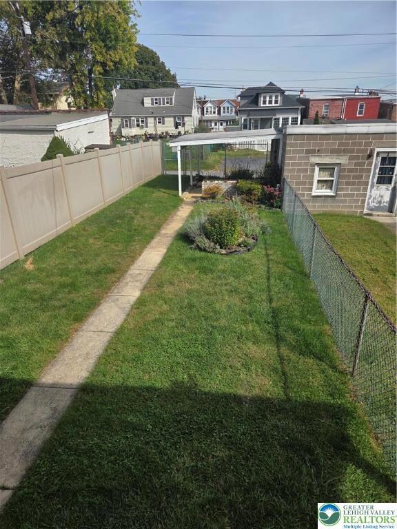 Fenced yard