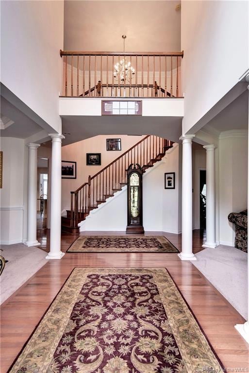 When entering this beautiful home you are welcomed by a 2 story foyer and beautiful stairs to the 2nd floor.
