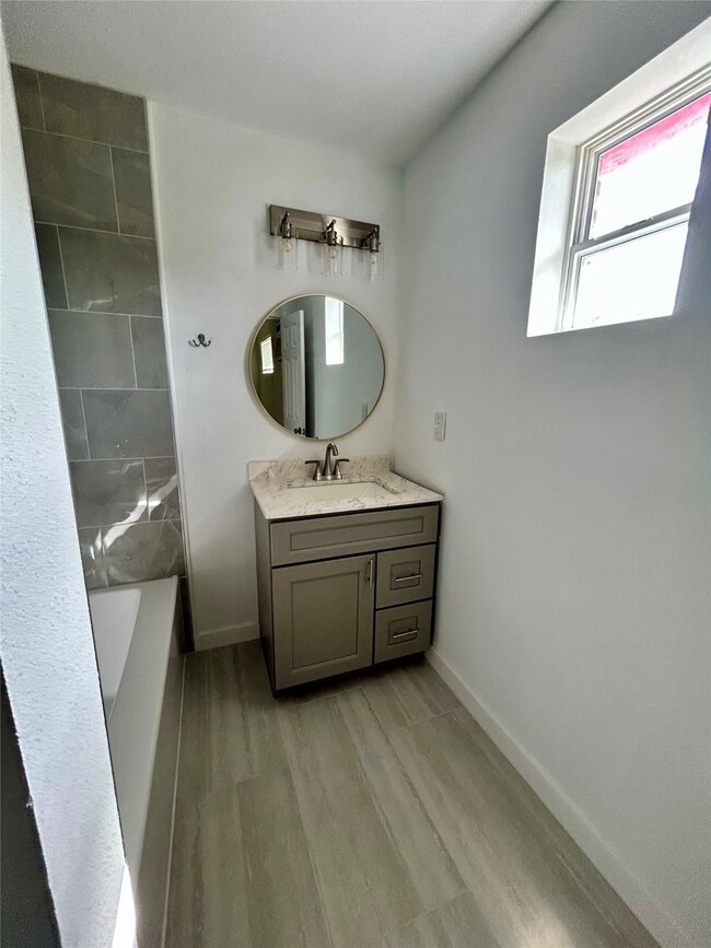 luxury vanity with smart storage space