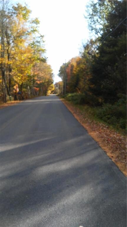 Looking down the road.