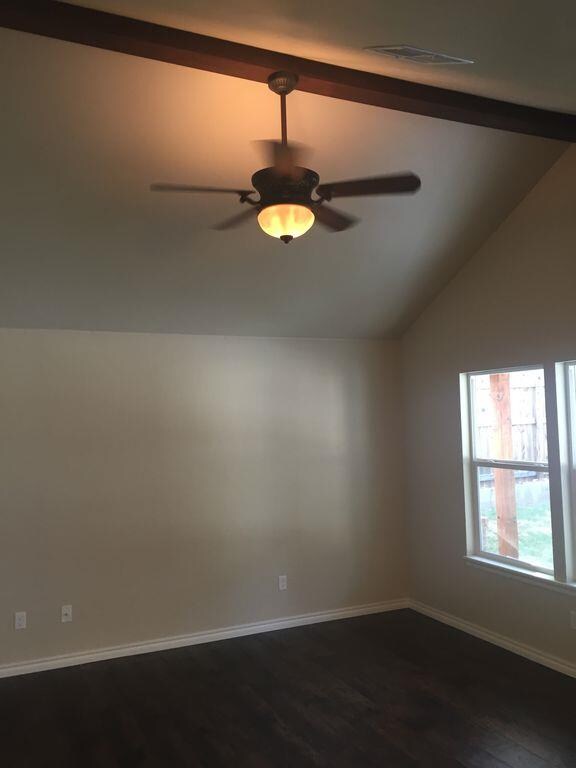 Living Area, Cathedral Ceiling with Rustic Beam