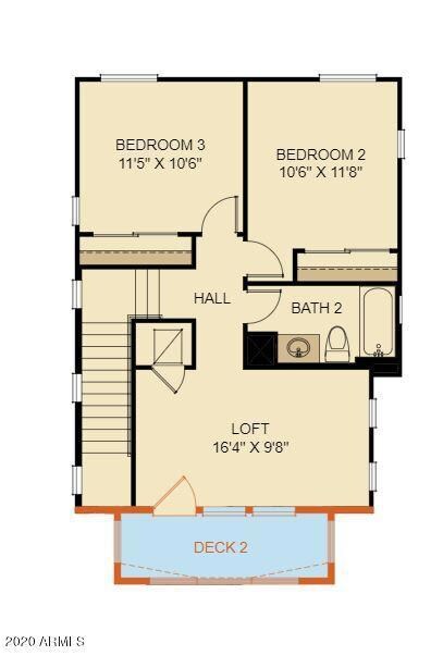 LAA 242 Bedroom Level Floor Plan